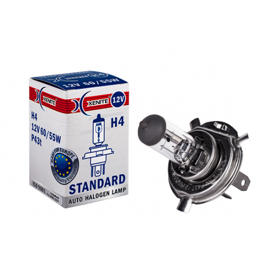 Лампа галоген Xenite Standart H4 12V (P43t) упаковка 1шт. - 1