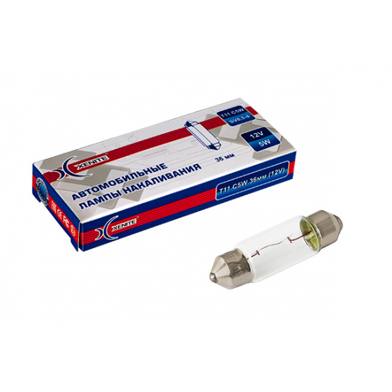Лампа накаливания Xenite C5W (36мм) 12V (цена за 1шт.) - 1